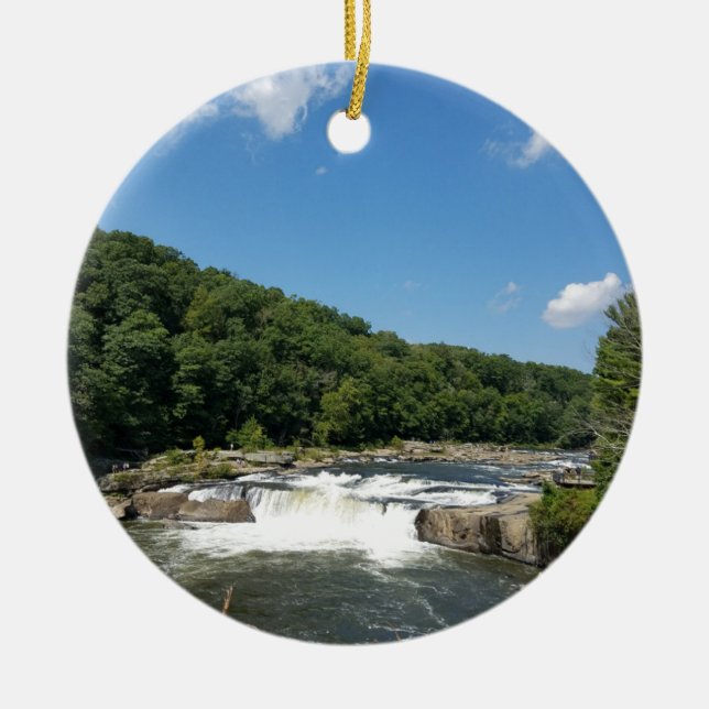 Ohiopyle, Pennsylvania Ceramic Tree Decoration (Front)