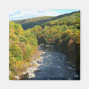Ohiopyle River in Fall I Pennsylvania Autumn Magnet