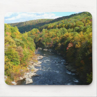 Ohiopyle River in Fall I Pennsylvania Autumn Mouse Pad