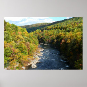 Ohiopyle River in Fall I Pennsylvania Autumn Poster