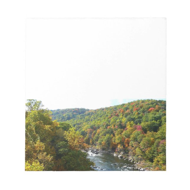 Ohiopyle River in Fall II Pennsylvania Autumn Notepad (Front)