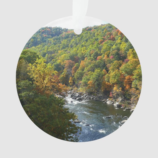 Ohiopyle River in Fall II Pennsylvania Autumn Ornament (Front)