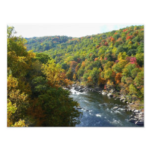 Ohiopyle River in Fall II Pennsylvania Autumn Photo Print