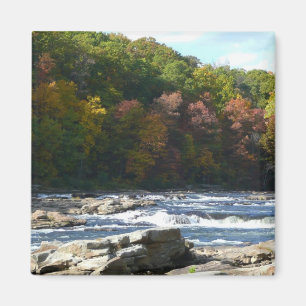 Ohiopyle River Rapids in Fall Pennsylvania Autumn Magnet