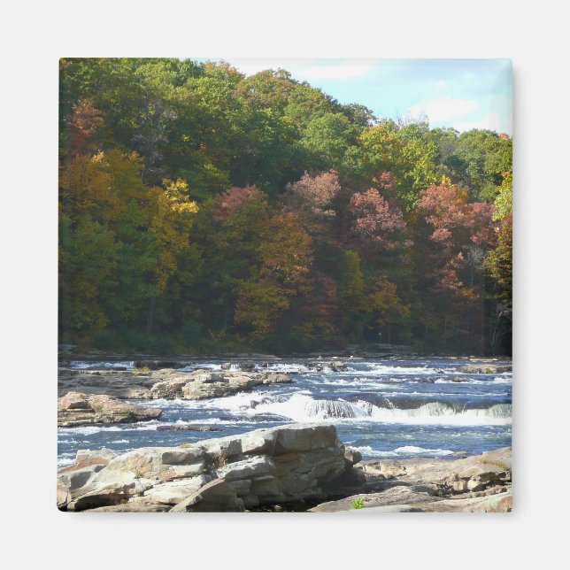Ohiopyle River Rapids in Fall Pennsylvania Autumn Magnet (Front)
