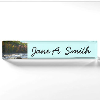 Ohiopyle River Rapids in Fall Pennsylvania Autumn Nameplate