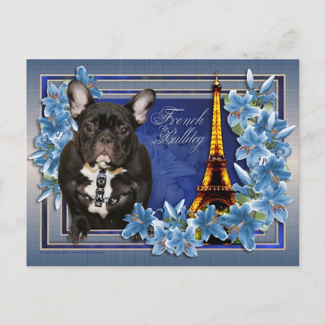 OhLaLa French Bulldog Postcard (Front)