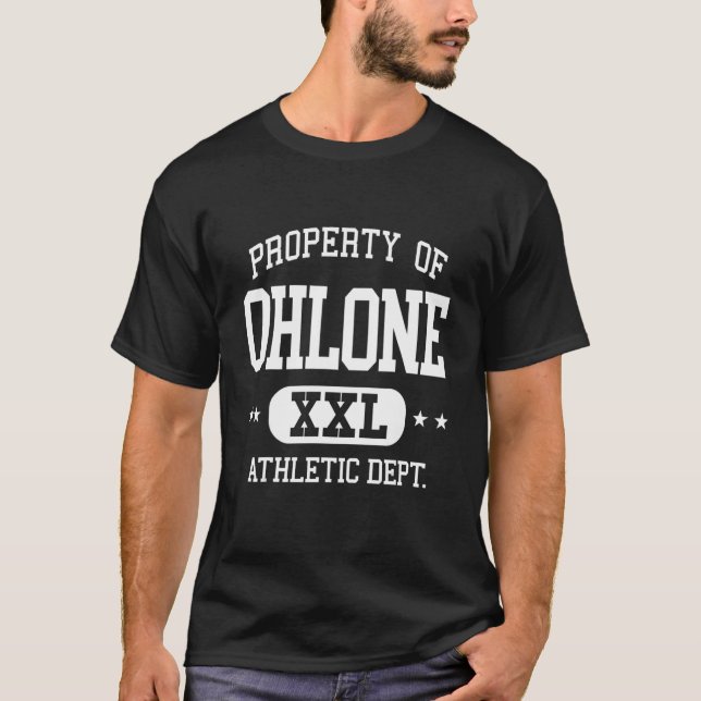 Ohlone Retro Athletic Property Dept T-Shirt (Front)