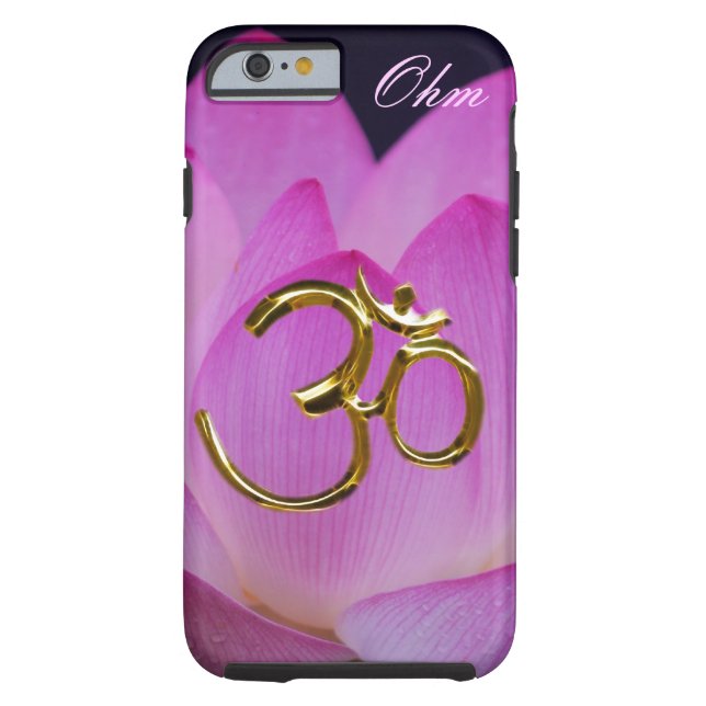 Ohm lotus flower Customise Case-Mate iPhone Case (Back)