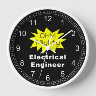 Ohm Mighty Electrical Engineer Clock