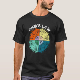 Ohm S Law Current Resistance Power Voltage Pie Ch T-Shirt