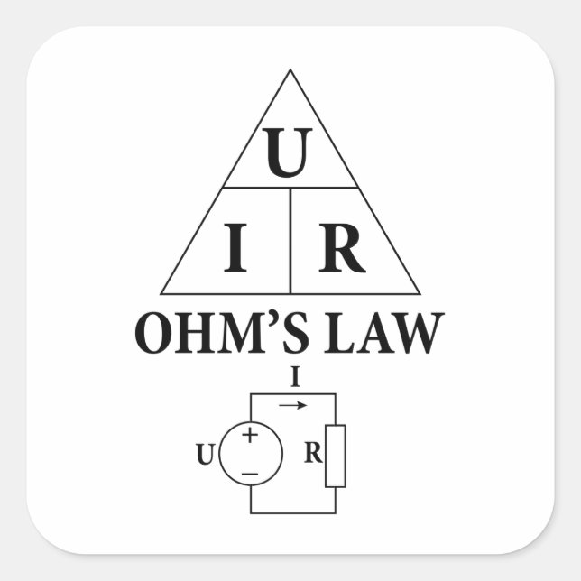 Ohm’s law square sticker (Front)