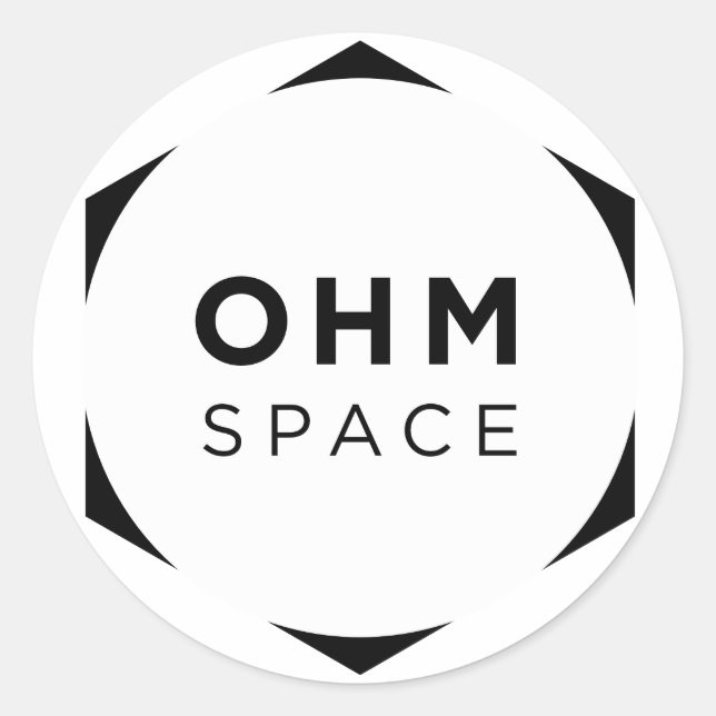 OHM Space Classic Round Sticker (Front)