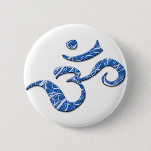 Ohm Symbol Button in Blue