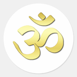 Ohm Symbol Classic Round Sticker