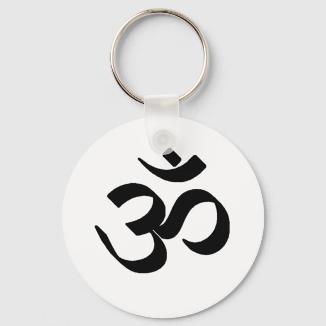 Ohm Symbol Key Ring (Front)