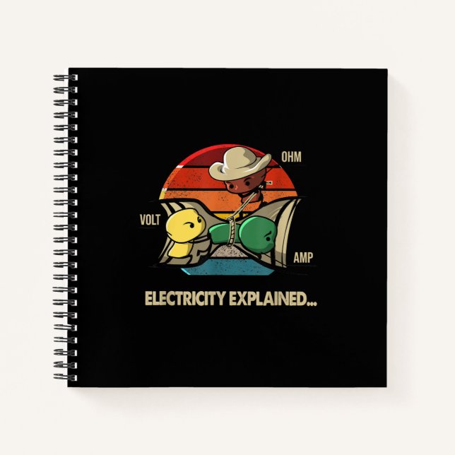 Ohm Volt Amp Electricity Explained  Electrician Notebook (Front)
