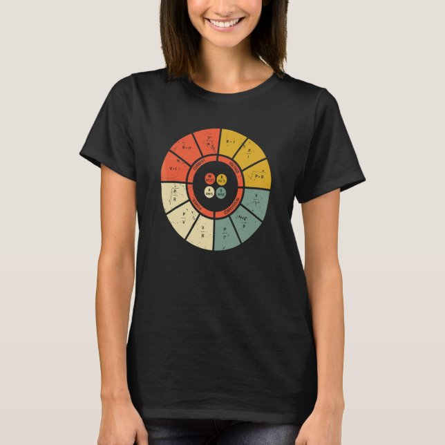 Ohms Law Diagram Electrical Electronics Engineer V T-Shirt (Front)