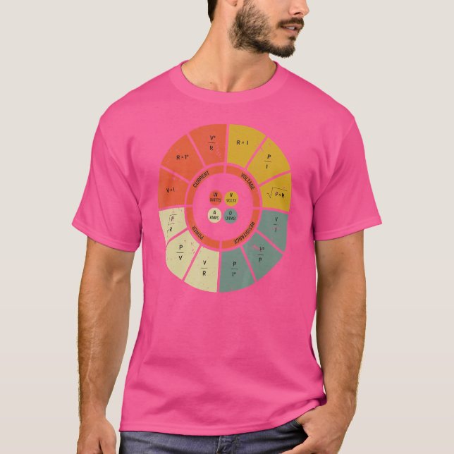 Ohms Law Diagram Electrical Electronics Engineer V T-Shirt (Front)
