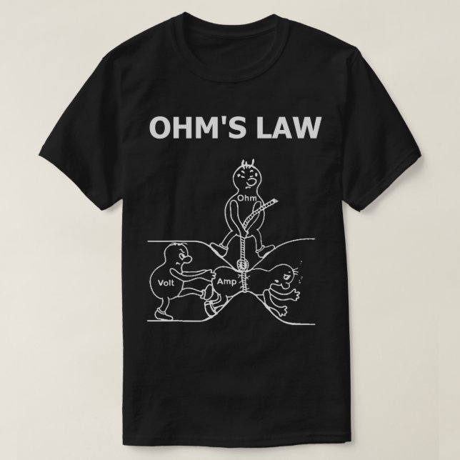 Ohms Law Electrical Engineer Ohm Electronic  T-Shirt (Design Front)