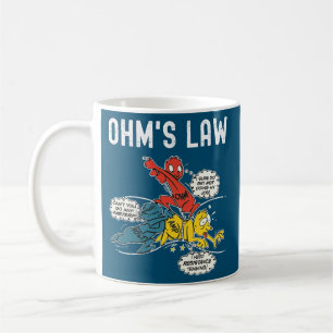 Ohms Law Funny Electricity Explained Electrical Coffee Mug