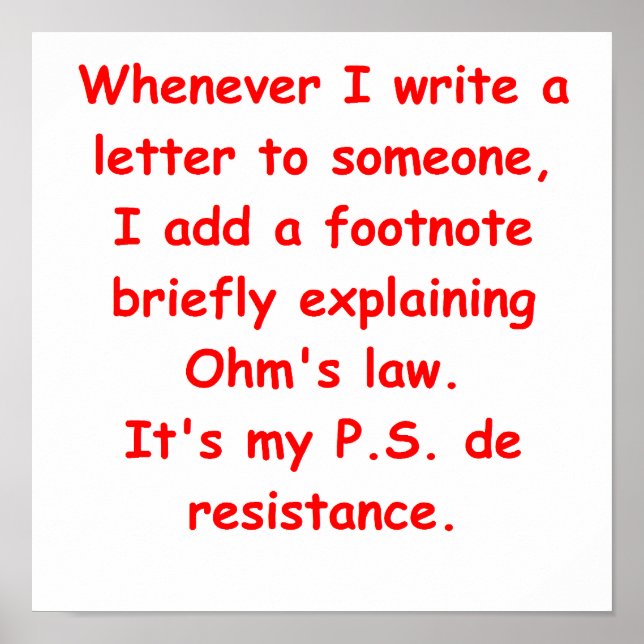 ohm's law poster (Front)