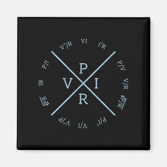 Ohms Law Power Wheel - Electrical Electronics Engi Magnet (Front)