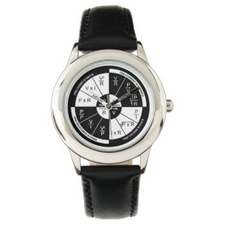 Ohm's Law Watch- Black and White Wheel Watch