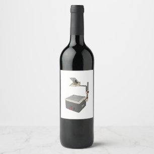 OHP 80s 90s Overhead Projector Wine Label