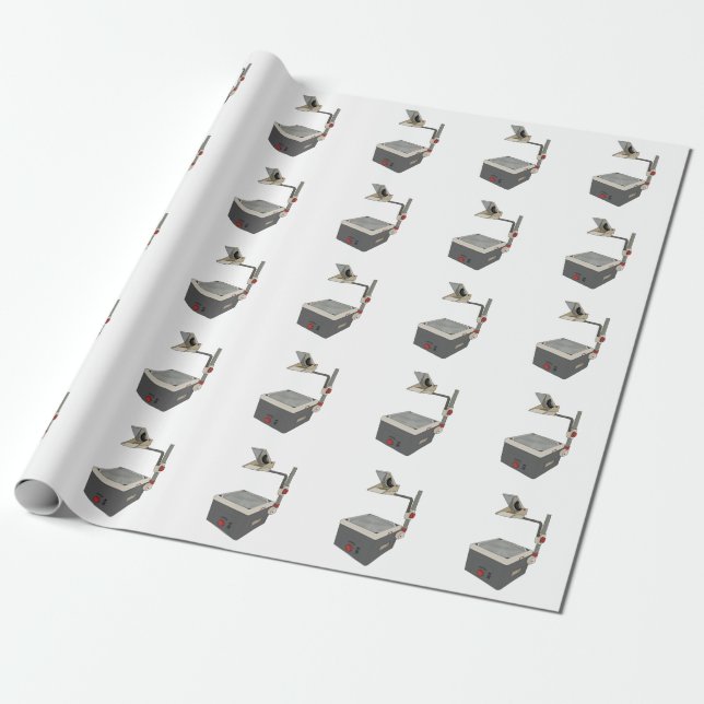 OHP 80s 90s Overhead Projector Wrapping Paper (Unrolled)