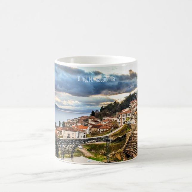 Ohrid, Macedonia landscape Coffee Mug (Center)