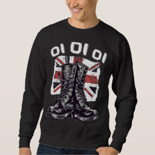 Oi Punk Rock With Skinhead Combat Boots - Oi Oi Oi Sweatshirt