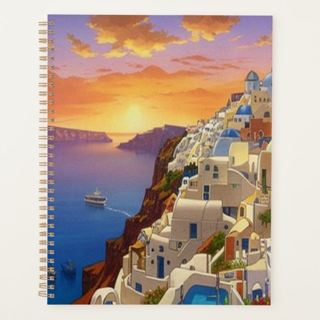 Oia, Santorini, Greece Art     Planner (Front)