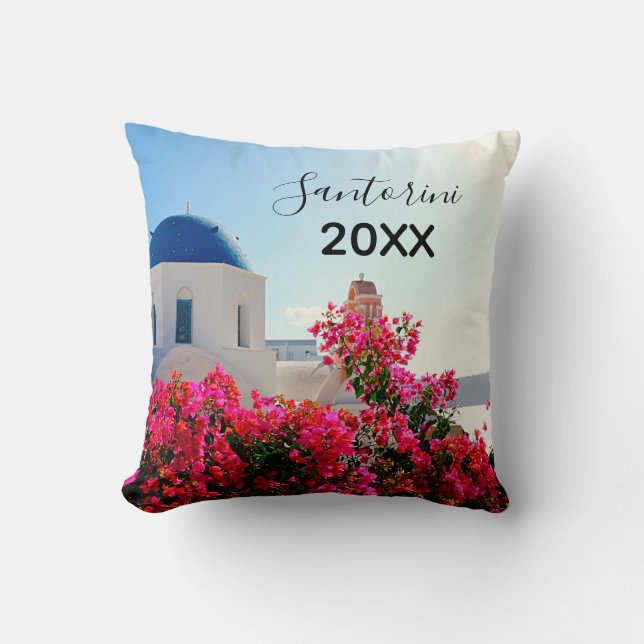 Oia Santorini, Greece Photography   Cushion (Front)