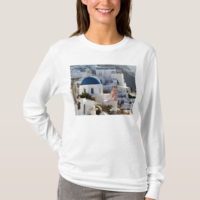 Oia, Santorini Greece, photography, t-shirt (Front)