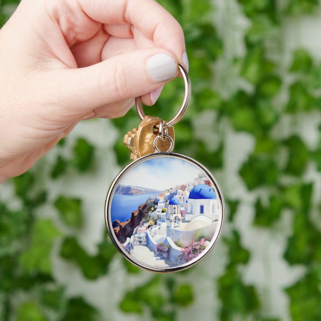 Oia Santorini Key Ring (Hand)