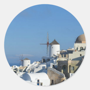Oia Santorini Windmill Stickers