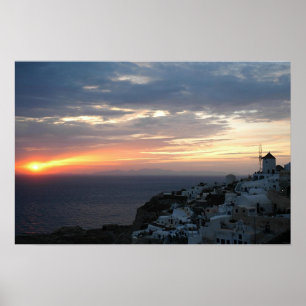 Oia Sunset Poster