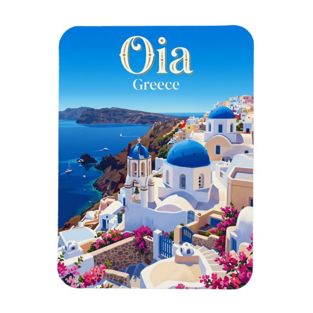 Oia Village Greece Magnet (Vertical)