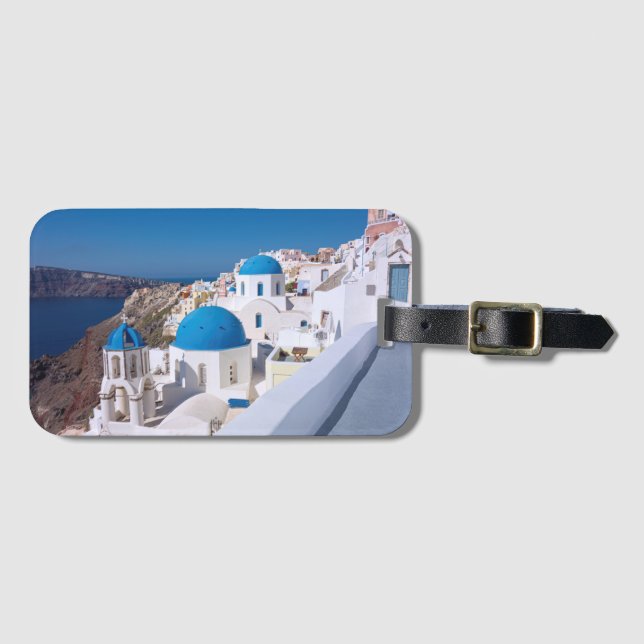 Oia village, Santorini Poster Luggage Tag (Front Horizontal)