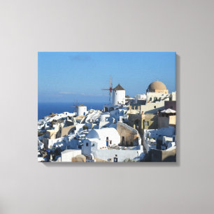 Oia Windmills Santorini Canvas Print