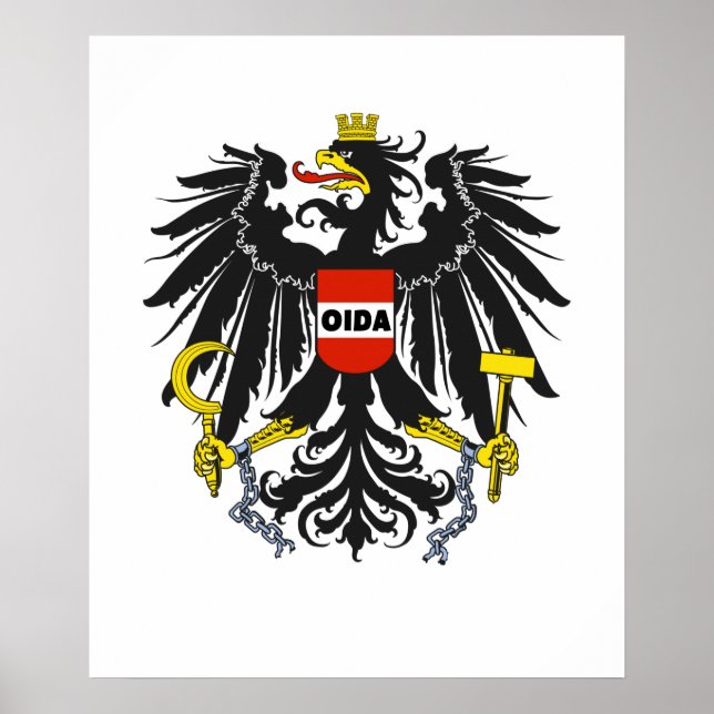 Oida Austria Austria Dialect Eagle Poster (Front)
