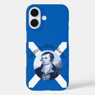 Oidhche Bhlas Burns Gaelic Blue-Colour And Saltire iPhone 16 Case