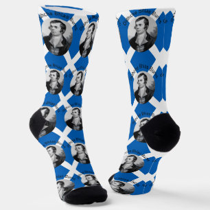 Oidhche Bhlas Burns Gaelic Grey-Colour And Saltire Socks
