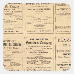 Oil Advertisements Square Sticker