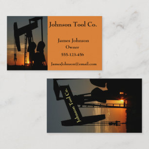 Oil And Gas Industry Business Cards 2 Side