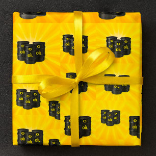 Oil Barrels Wrapping Paper
