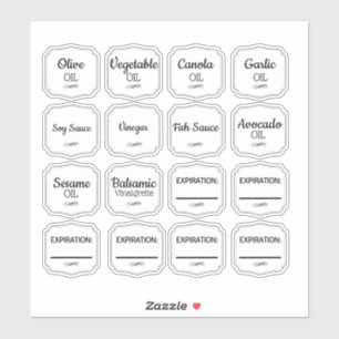 Oil Bottle Labels