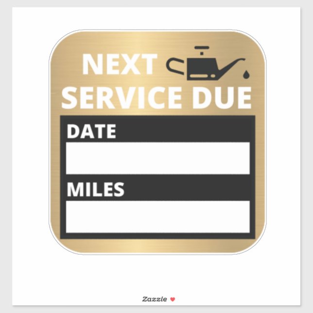 Oil Change,Next Service Due Reminder  (Sheet)