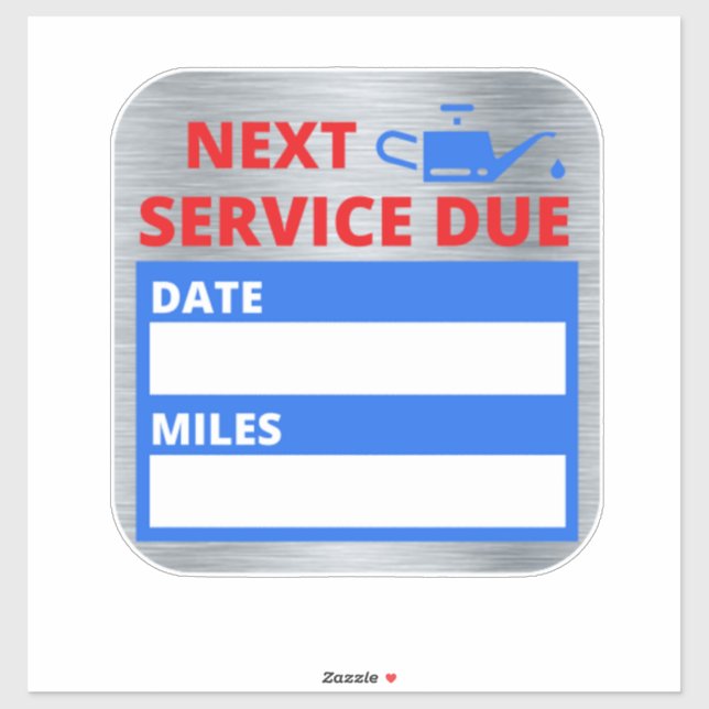 Oil Change,Next Service Due Reminder  (Sheet)